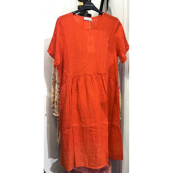 Marc Lauge Sleeveless růžová a oranžová barva dress