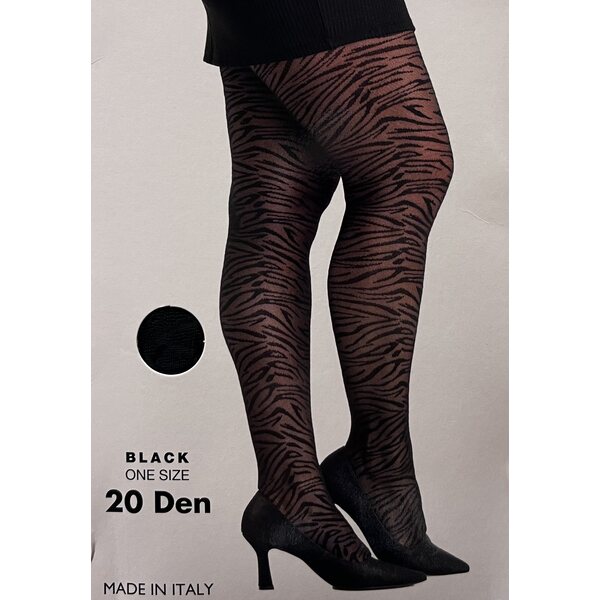 Mustat seeprakuvioiset Tights