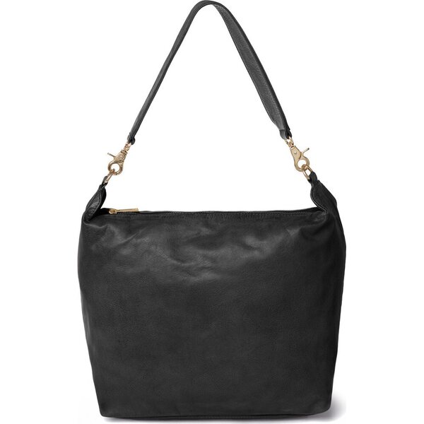 DEPECHE. Black bag with gold rivets