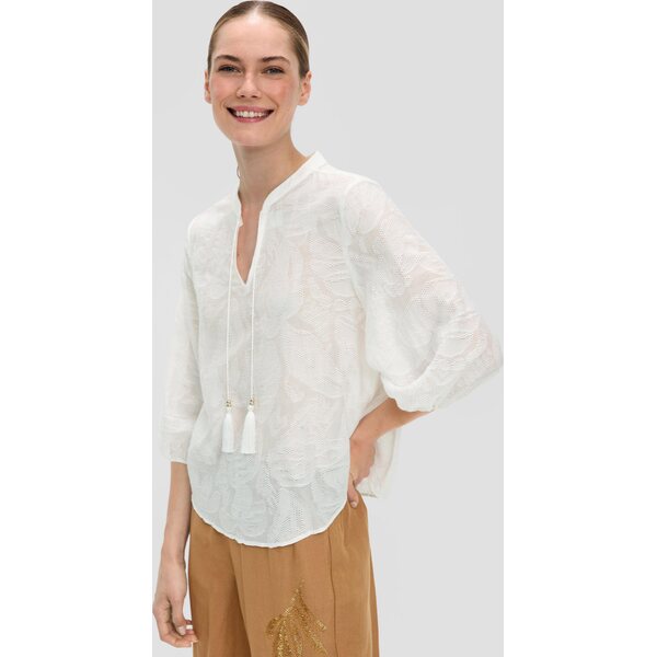 S. Oliver juhlava Tan-Off White paita