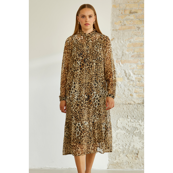 Ze-Ze women's pantterikuvioinen mekko Kamari