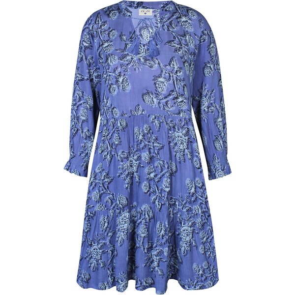 Ze-Ze vaaleansininen kukallinen mekko Joella