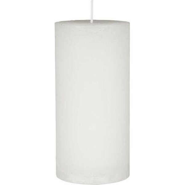 Ib Laursen valkoinen rustiikki kynttilä, 7 * 14 cm