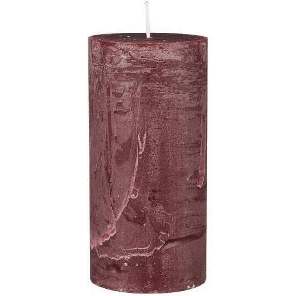 Ib Laursen viininpunainen rustiikki kynttilä, 7 * 14 cm