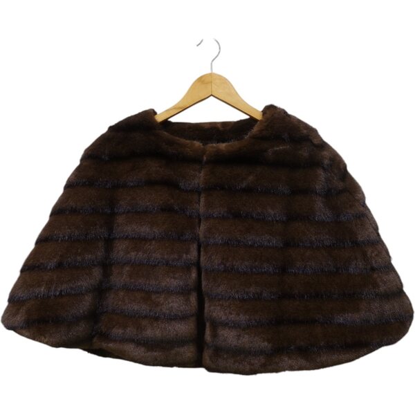 Ruskea keinoturkis bolero/ poncho