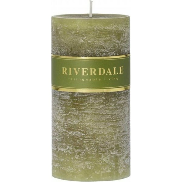 Riverdale Vihreä tuoksuton pilarikynttilä