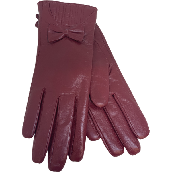 Punaiset LederFingerlose Handschuhe