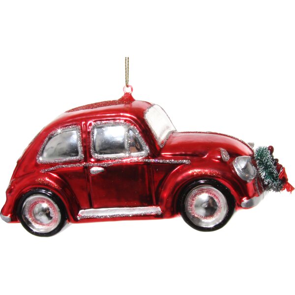 Shishi rød glass car ornament