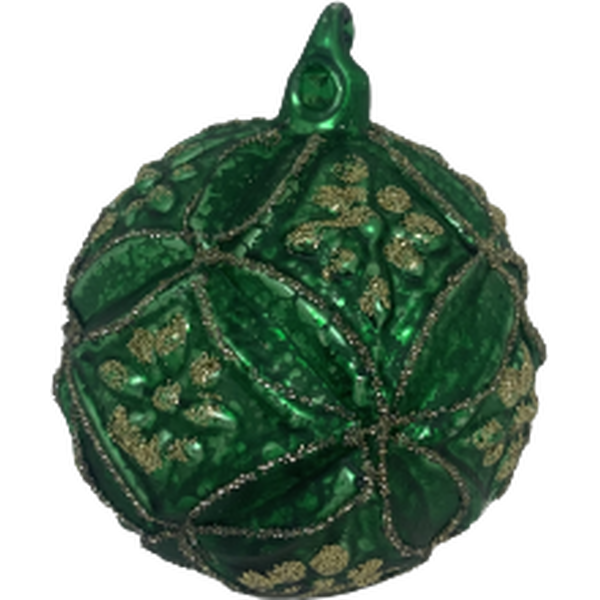 Shishi zielony joulukuusen lasipallo