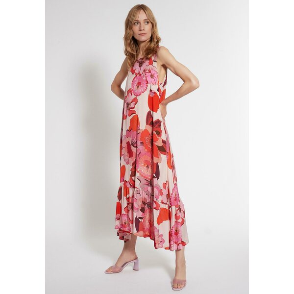 Ana Alcazar hosszú sleeveless dress with floral pattern